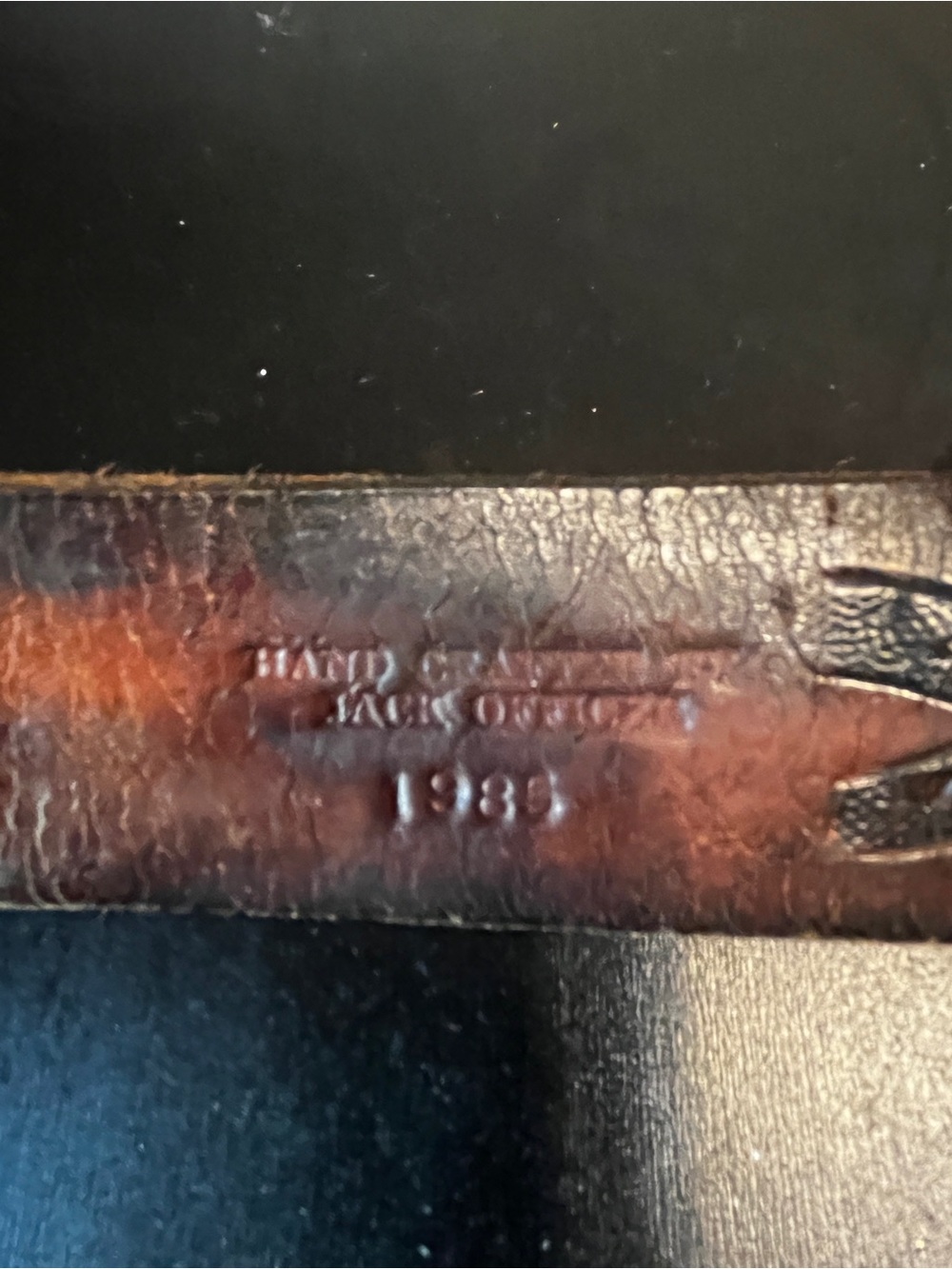 Vintage Personalized Brown Leather belt Name - "JACK" - Picture 15 of 15